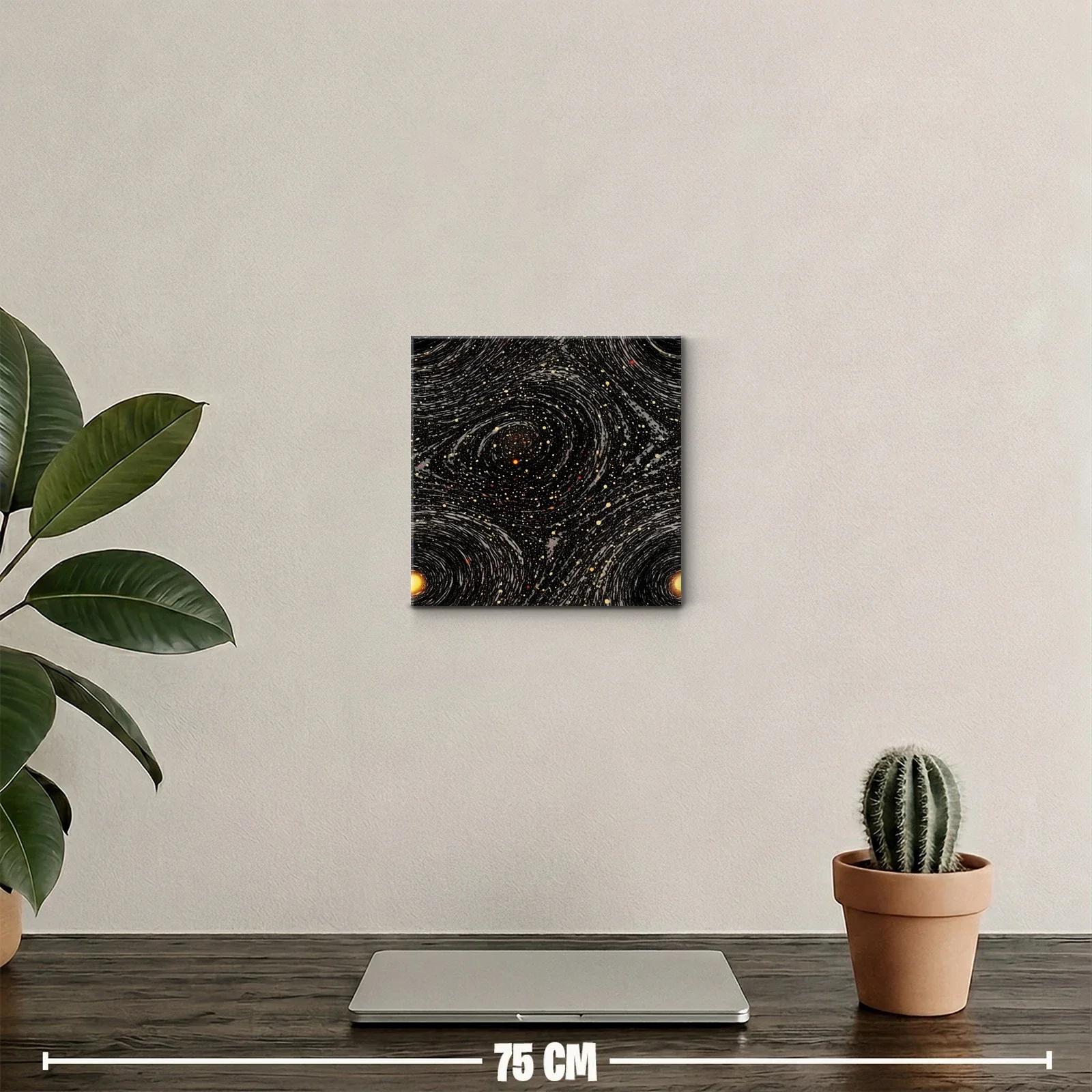 Abstracción cósmica con espirales y destellos estelares — miniatura 2