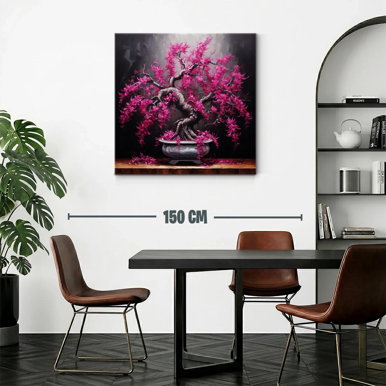 Armonía floral en bonsái con vibrantes tonos fucsia — miniatura 2