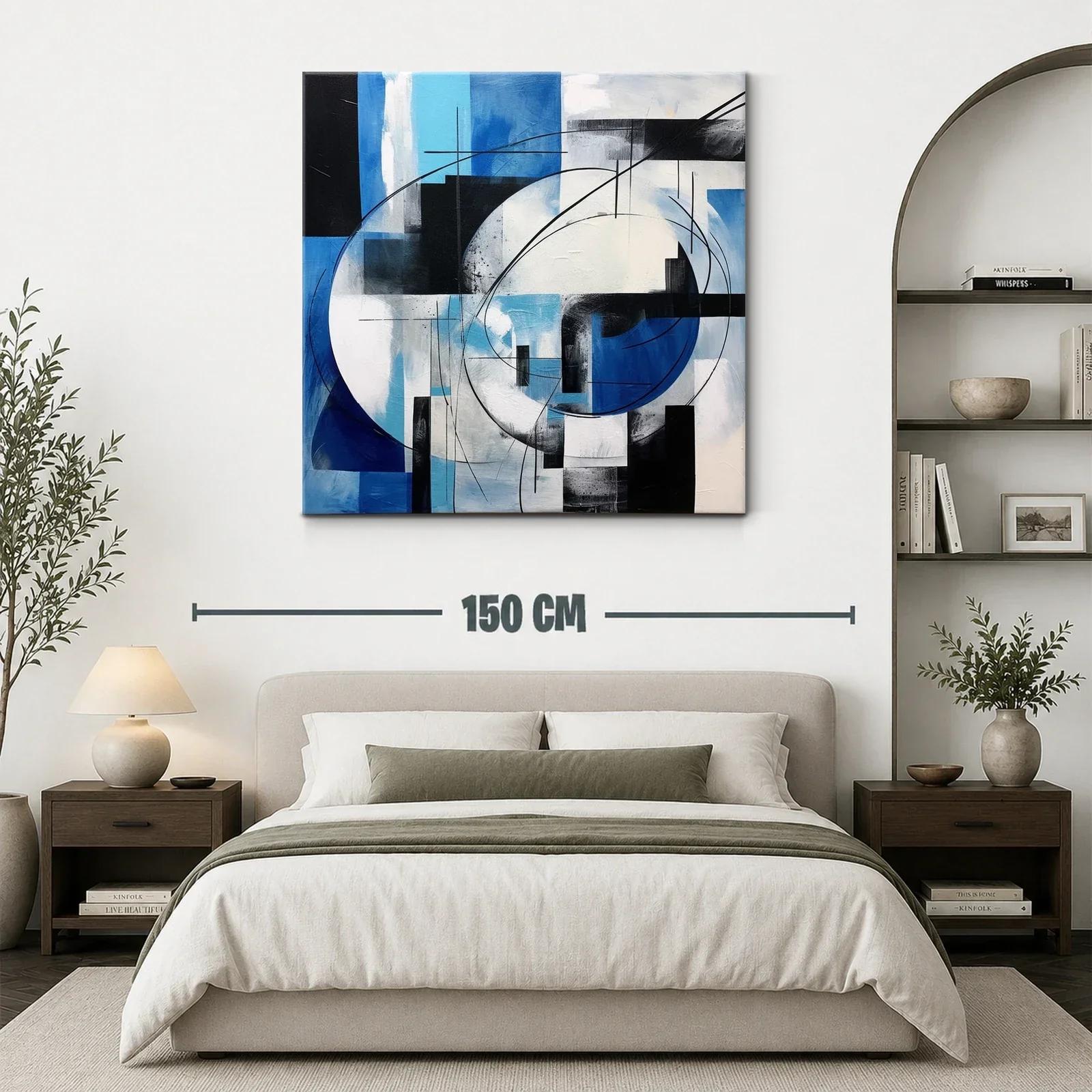 Composición abstracta en tonos azules y negros — miniatura 3