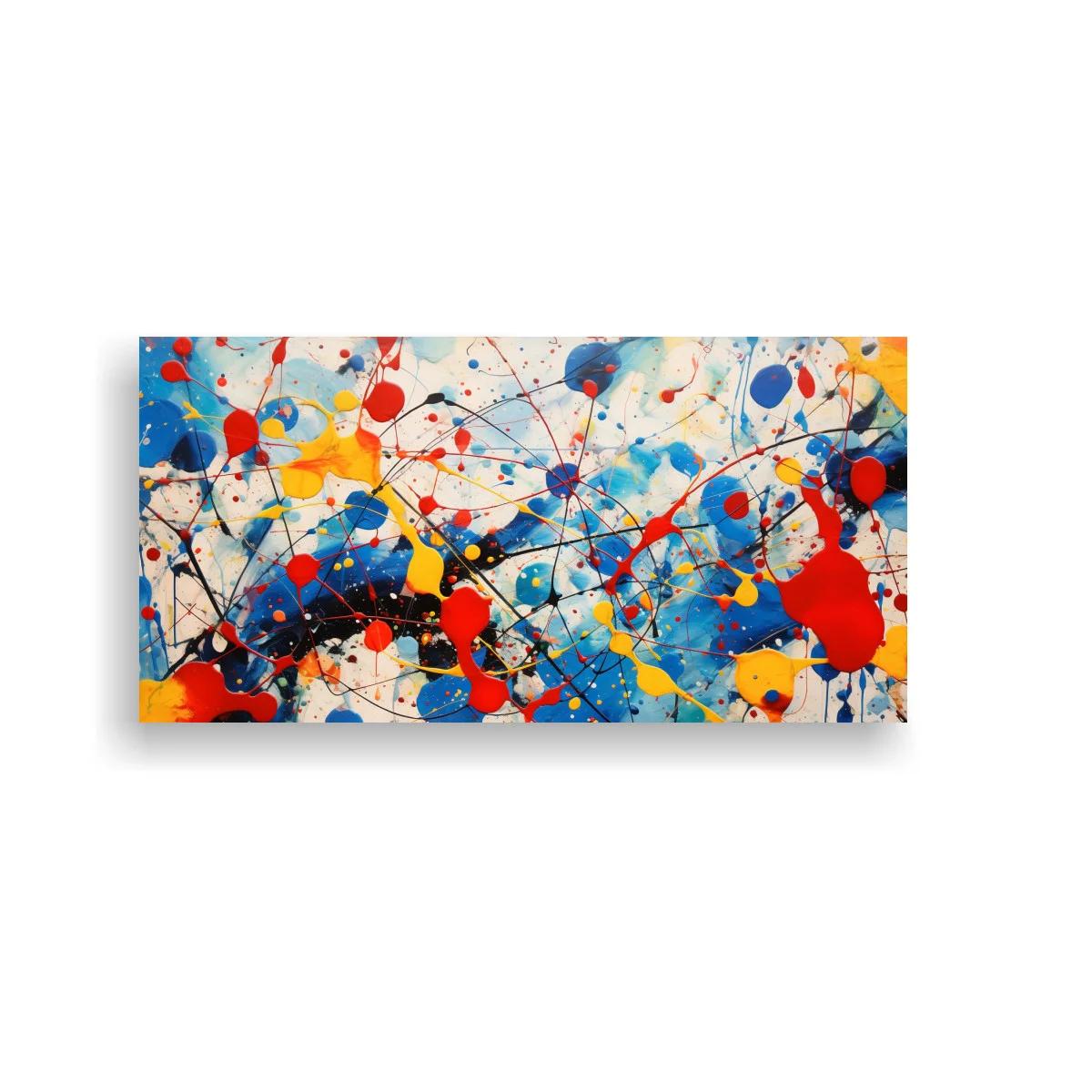 Cuadro salpicaduras de pintura con gotas y chorretones