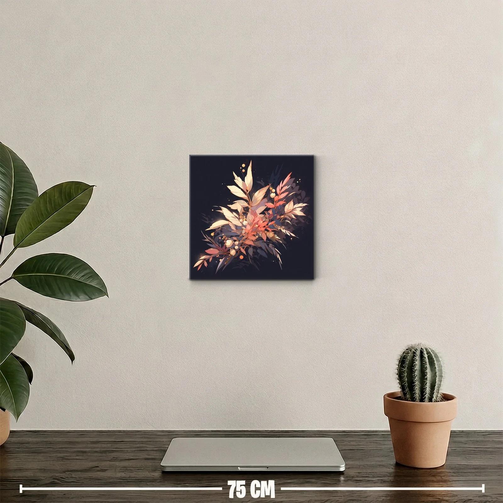 Composición Floral en Tonos Cálidos sobre Fondo Oscuro — miniatura 2