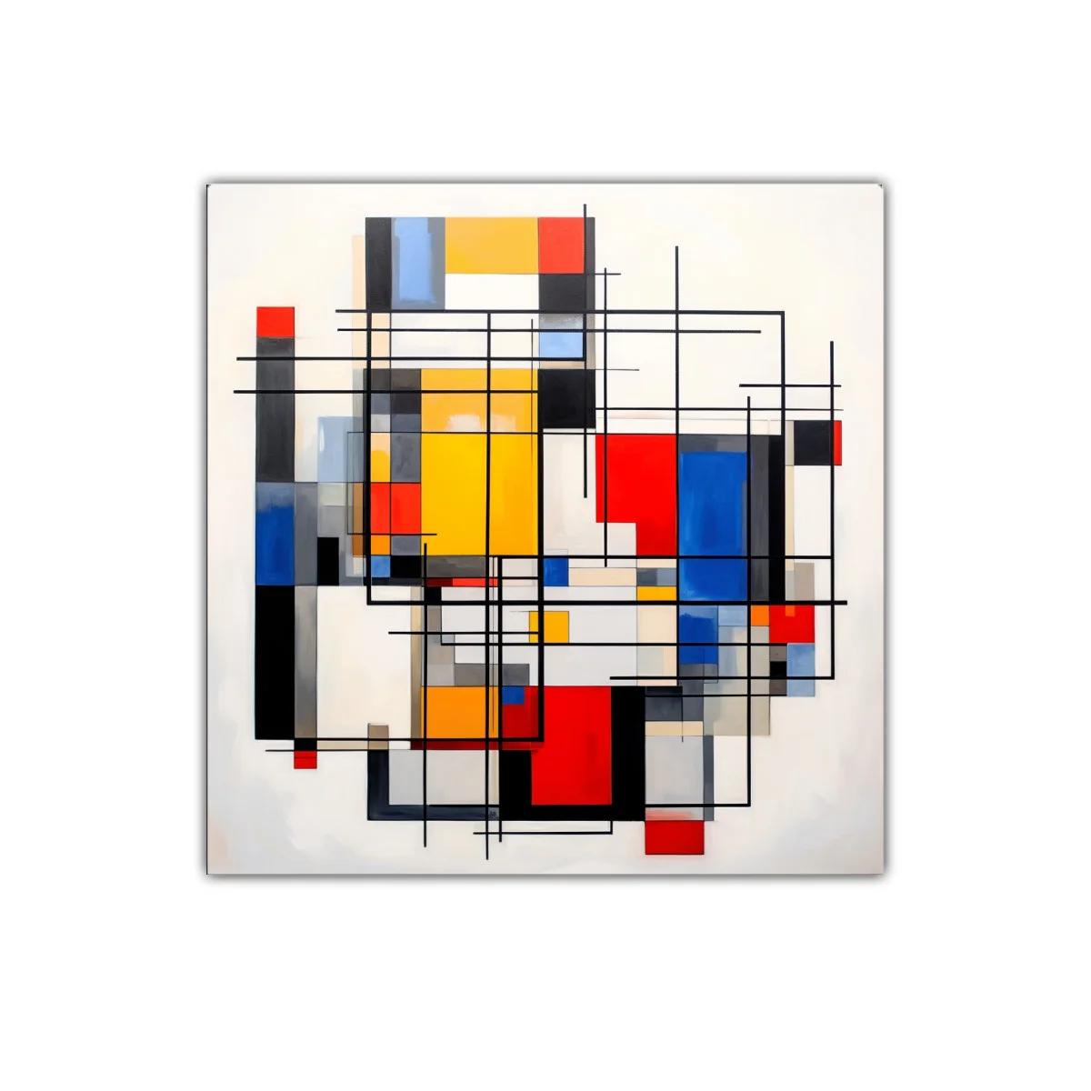 Composición geométrica en colores primarios vibrantes — imagen principal