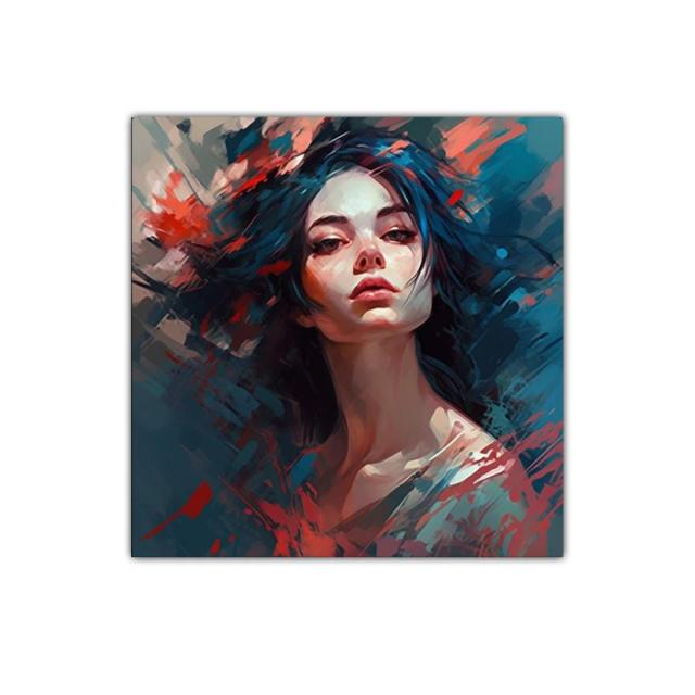 Retrato femenino con contrastes intensos y expresividad