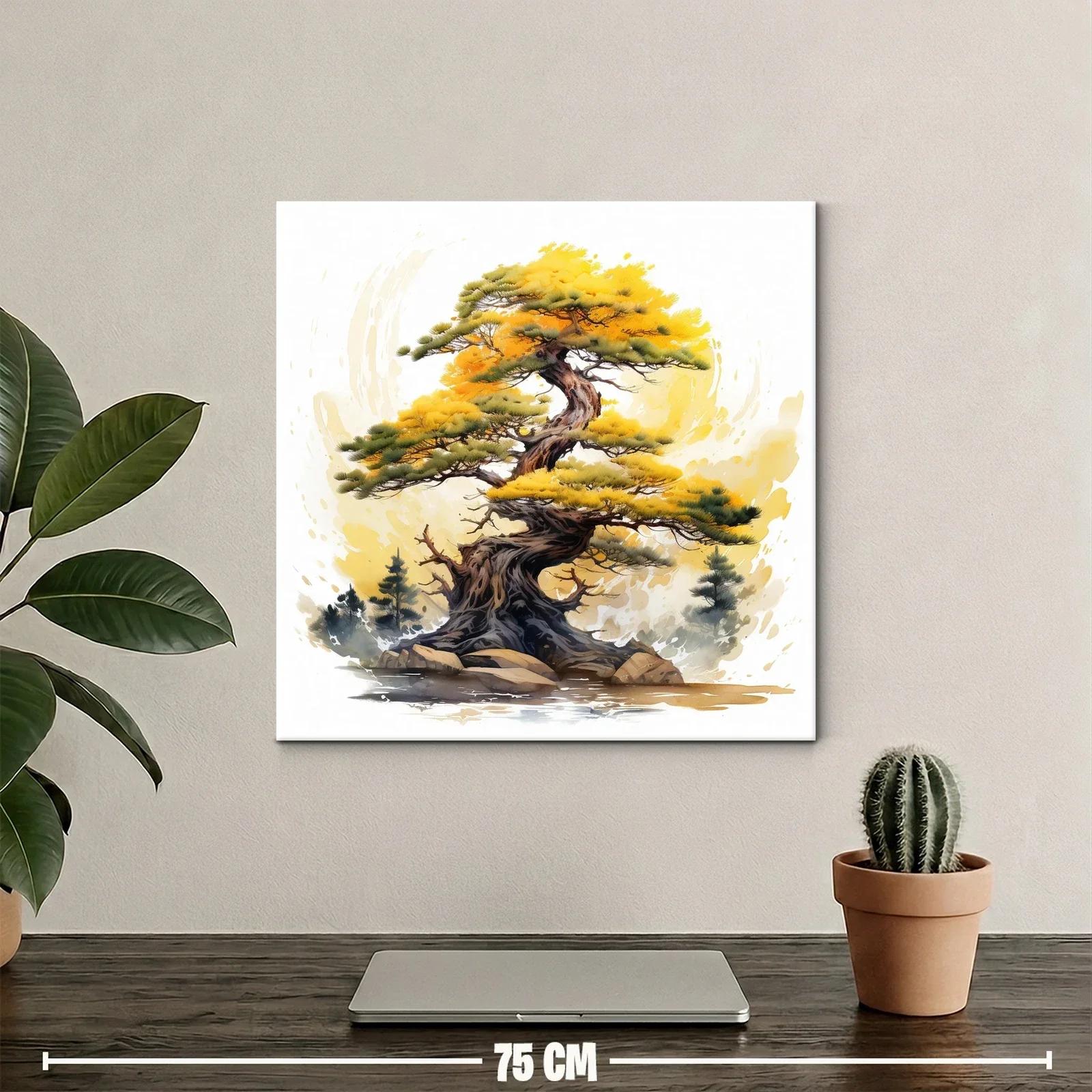 Árbol antiguo con follaje dorado y detalles naturales — miniatura 2