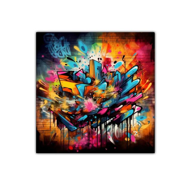 Explosión urbana de color en arte gráfico moderno