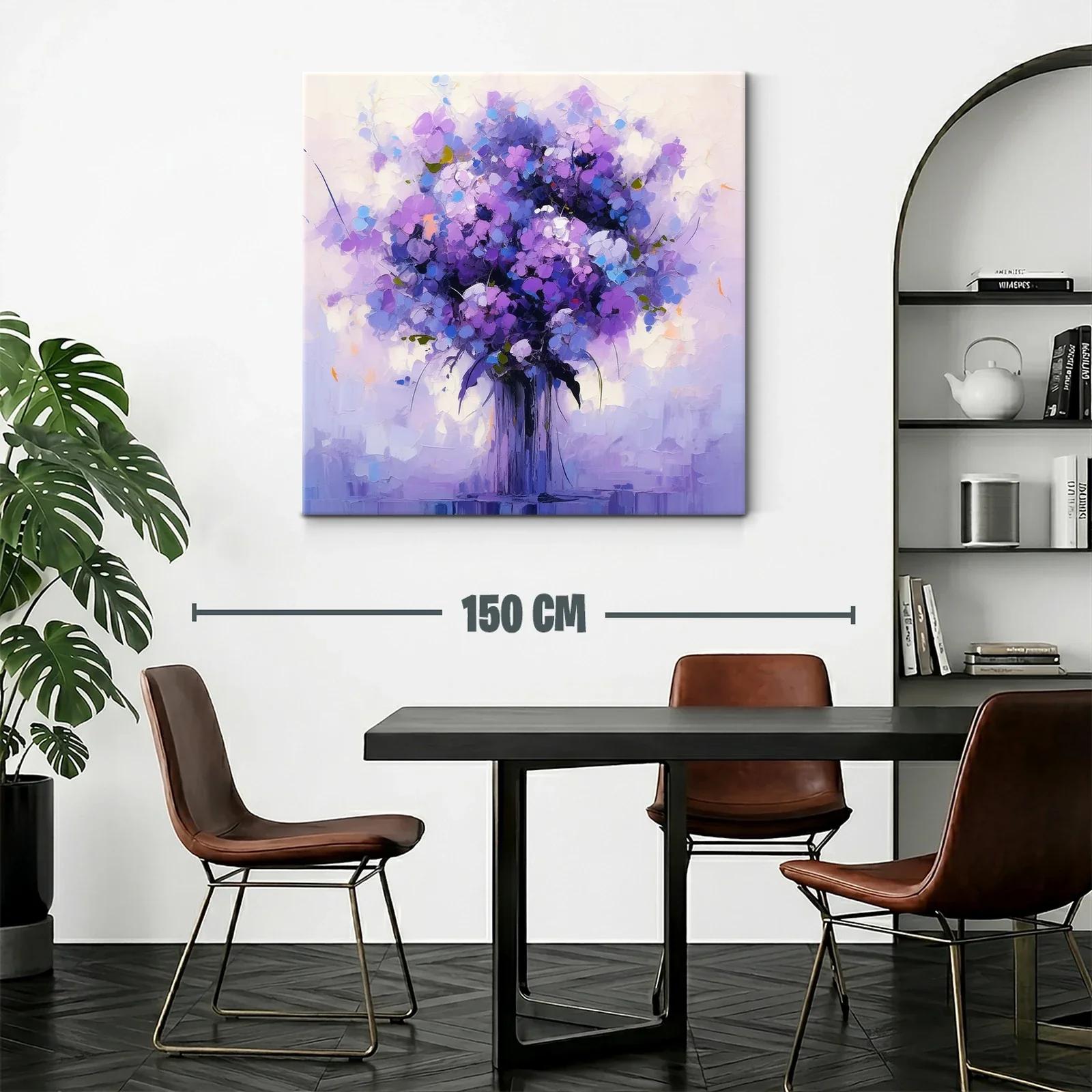 Ramillete de Flores en Tonos Violetas y Azules — miniatura 2