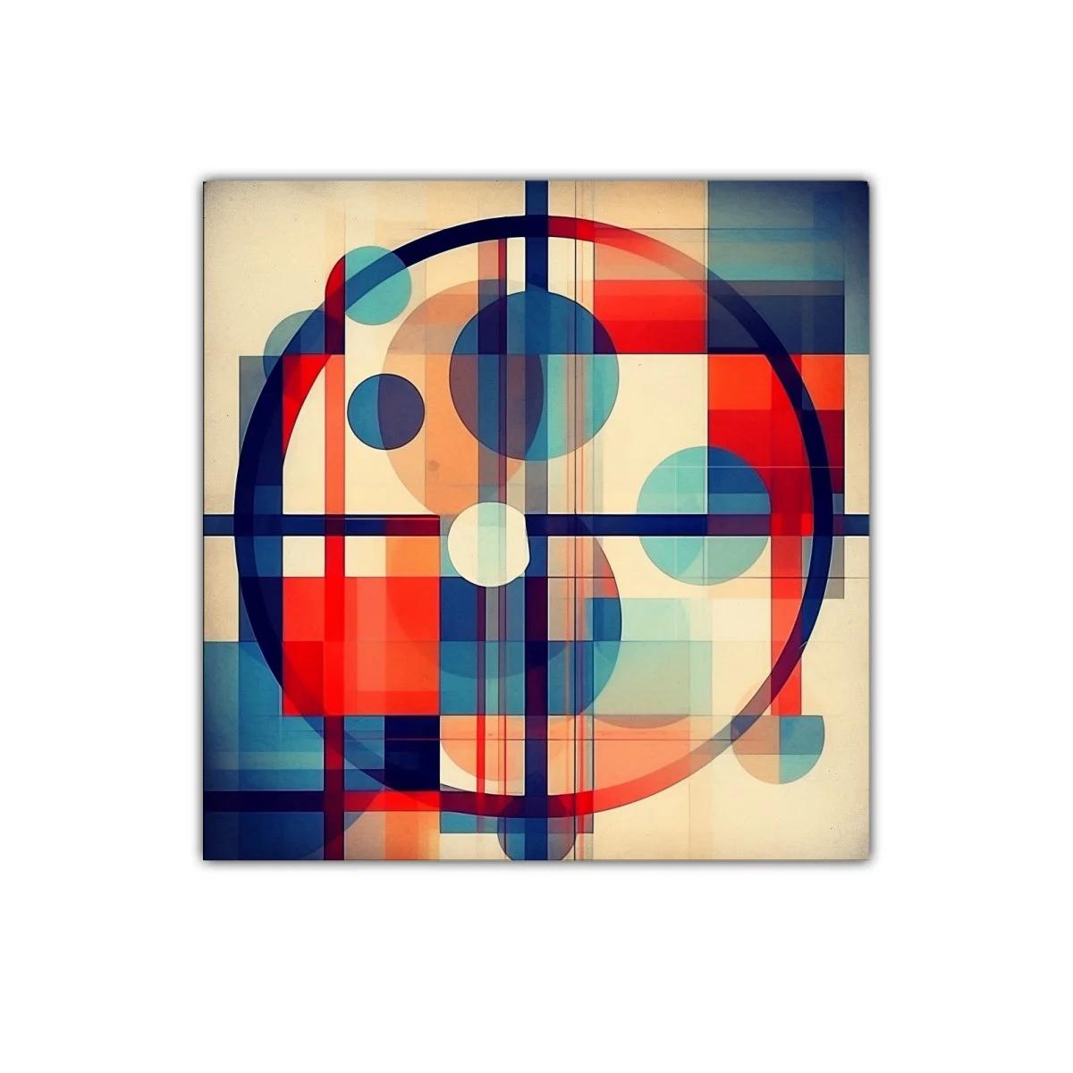 Composición geométrica vibrante con círculos y líneas — imagen principal