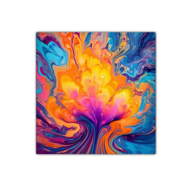 Explosión de colores vibrantes en movimiento fluido