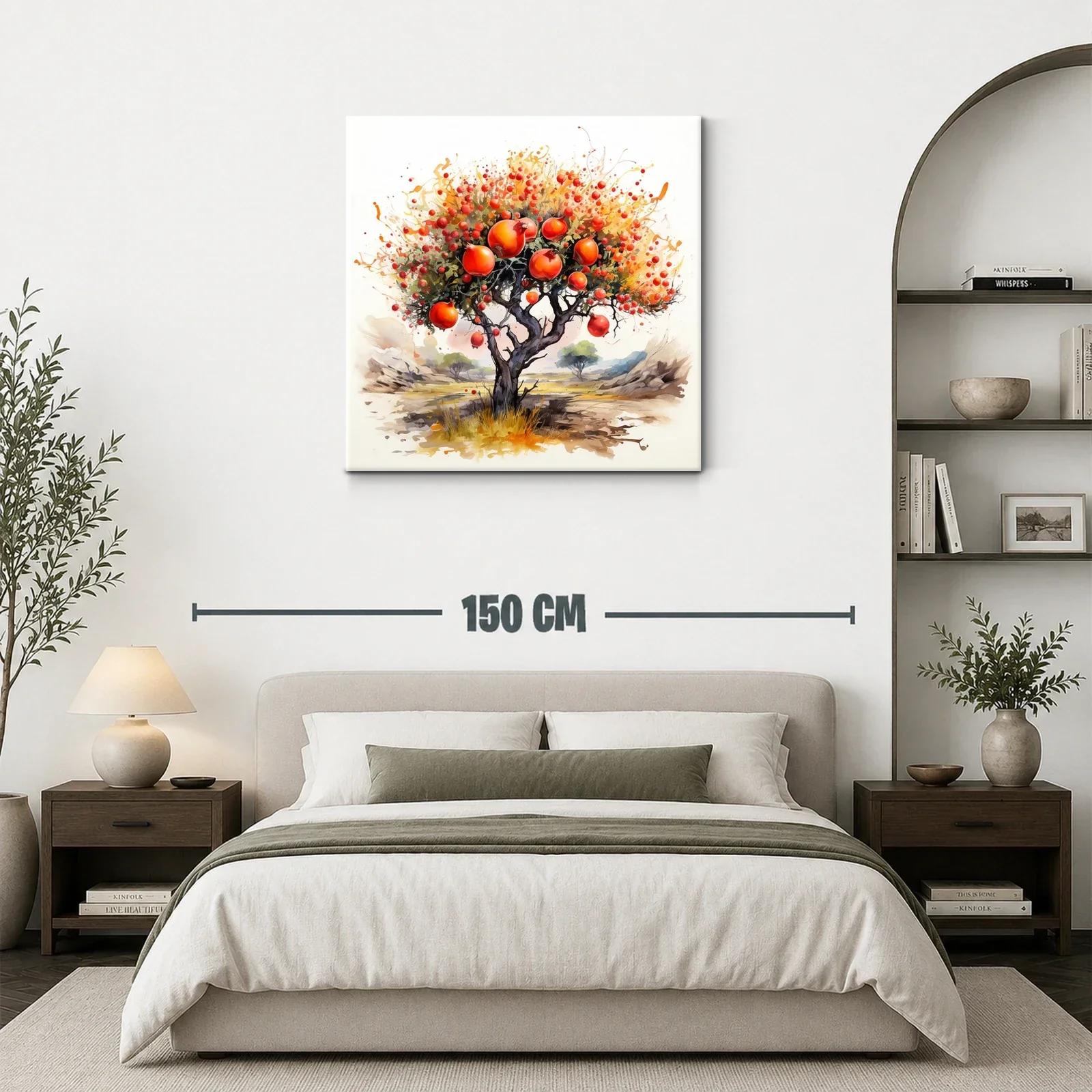 Árbol frutal con granadas en tonos cálidos y vibrantes — miniatura 3