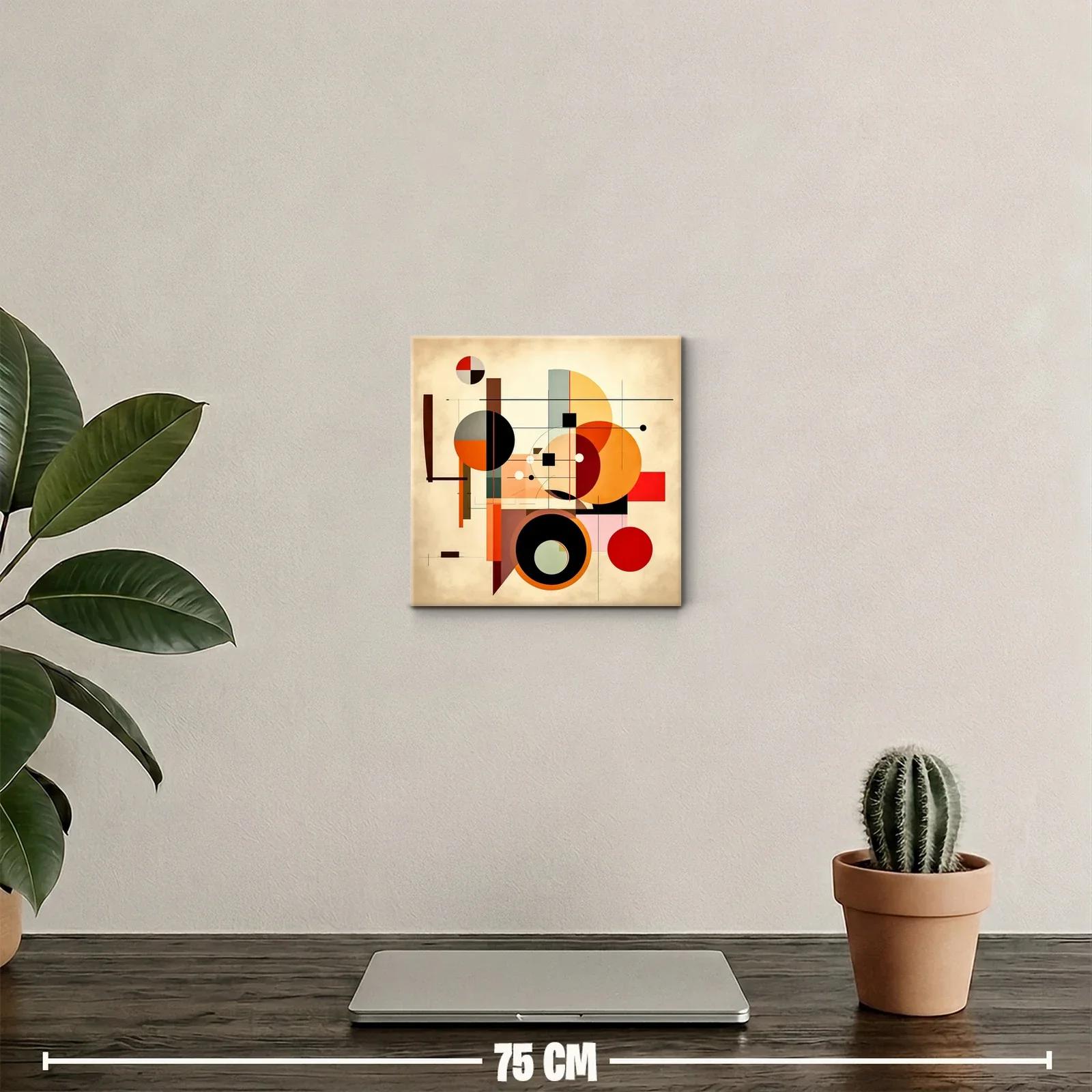 Composición geométrica en tonos cálidos y contrastes vibrantes — miniatura 2