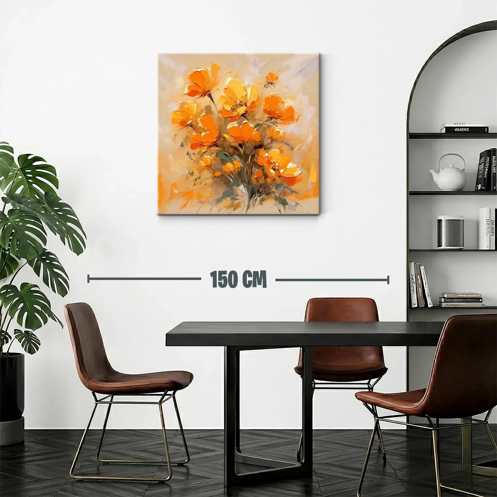 Ramo vibrante de flores cálidas en tonos naranjas y amarillos — miniatura 2