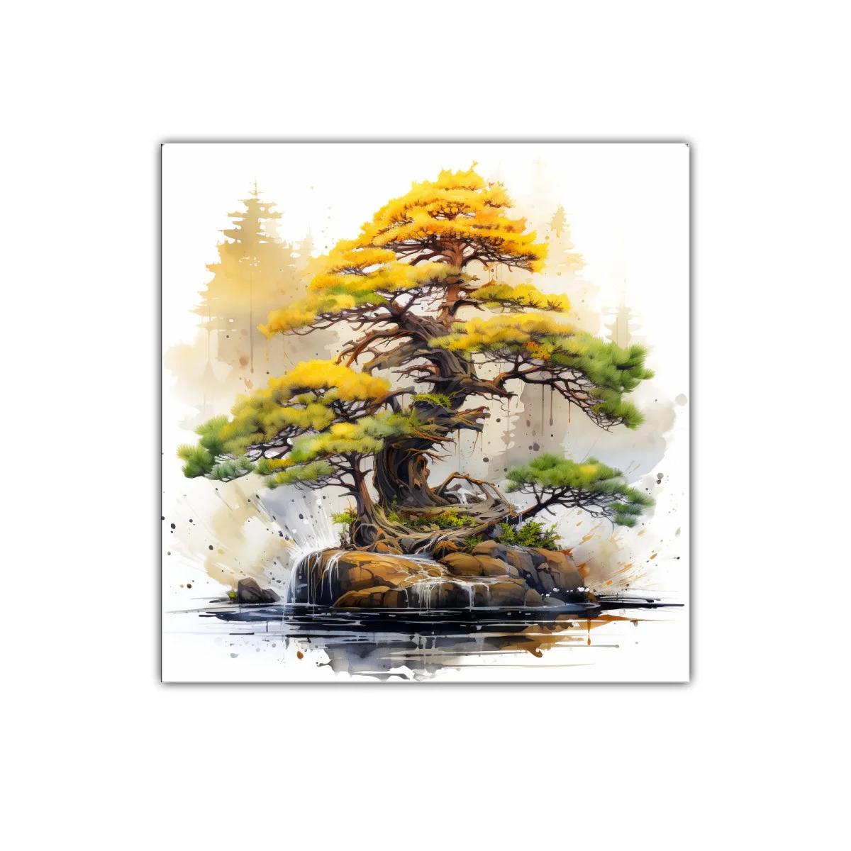 Árbol bonsái lleno de vida y colores naturales vibrantes