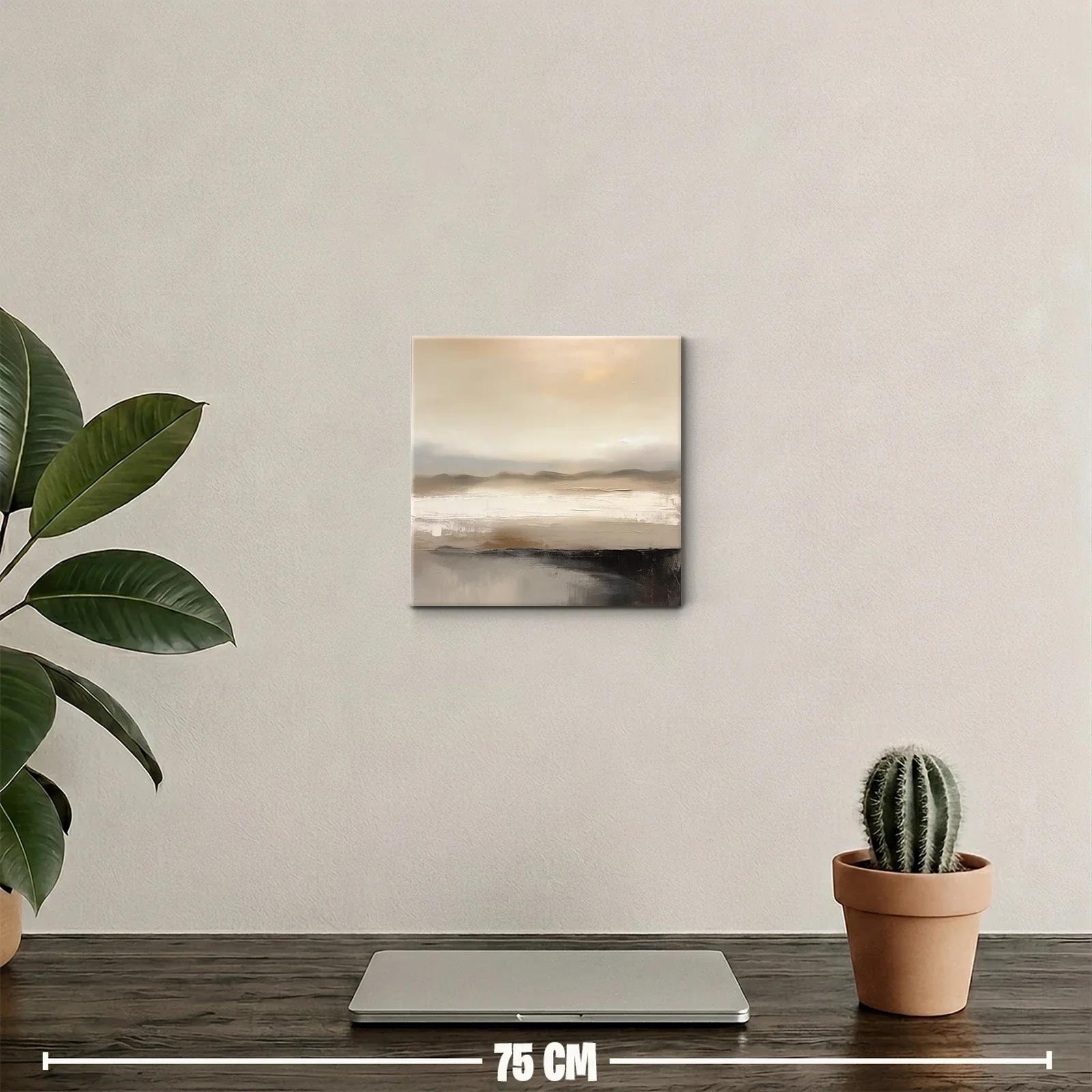 Paisaje abstracto en tonos neutros para decoración moderna — miniatura 2