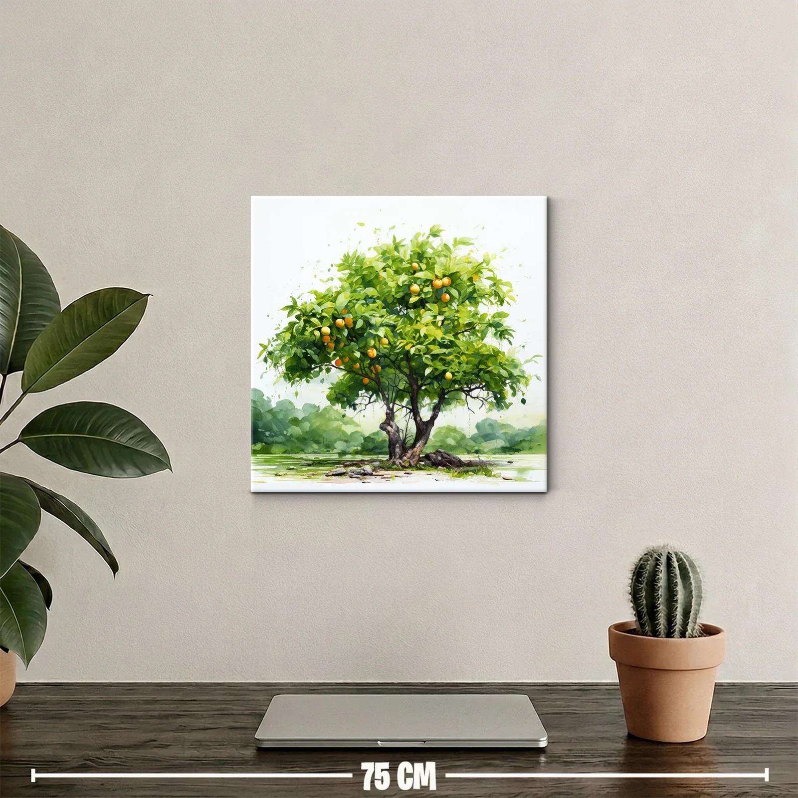 Árbol de frutas naranjas en paisaje natural sereno — miniatura 2