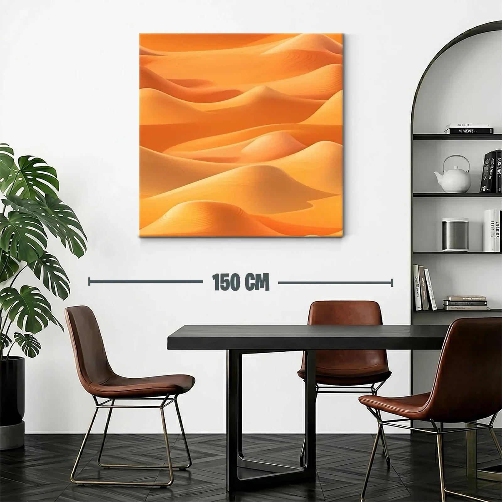 Paisaje de dunas cálidas en tonos arena y naranja vibrante — miniatura 2