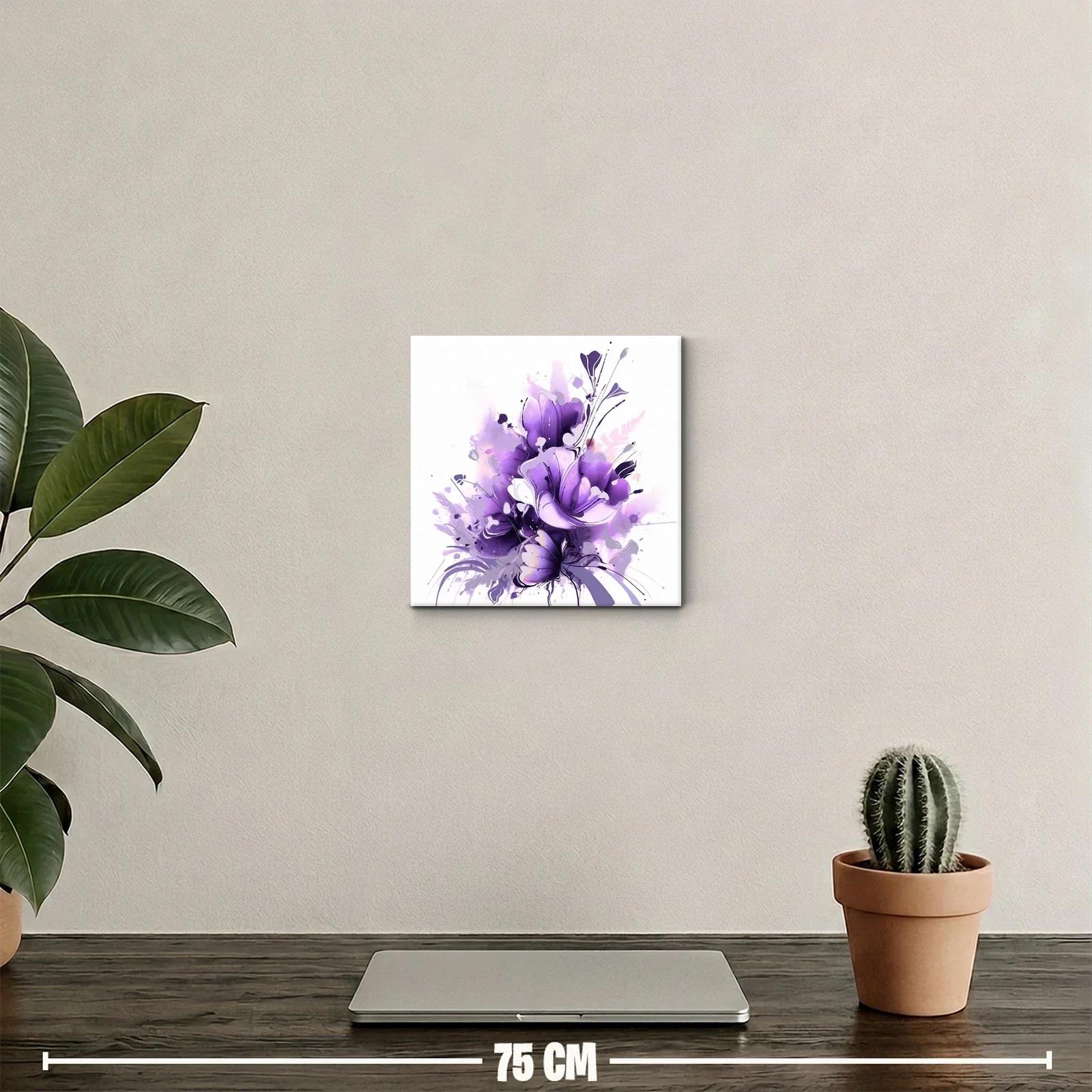 Cuadro decorativo con delicadas flores en tonos violetas — miniatura 2