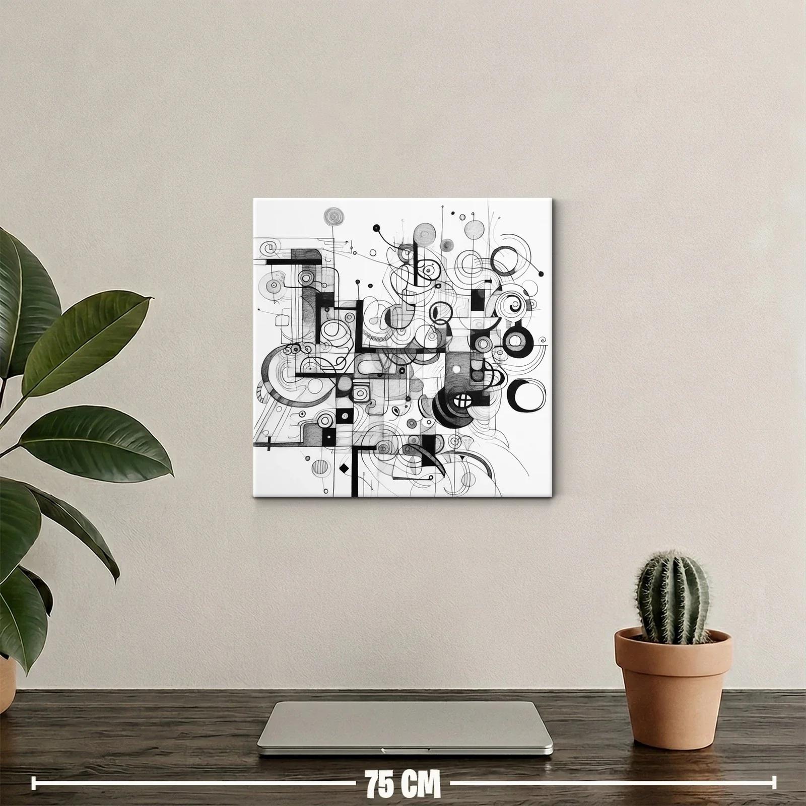 Composición abstracta en líneas y formas geométricas — miniatura 2