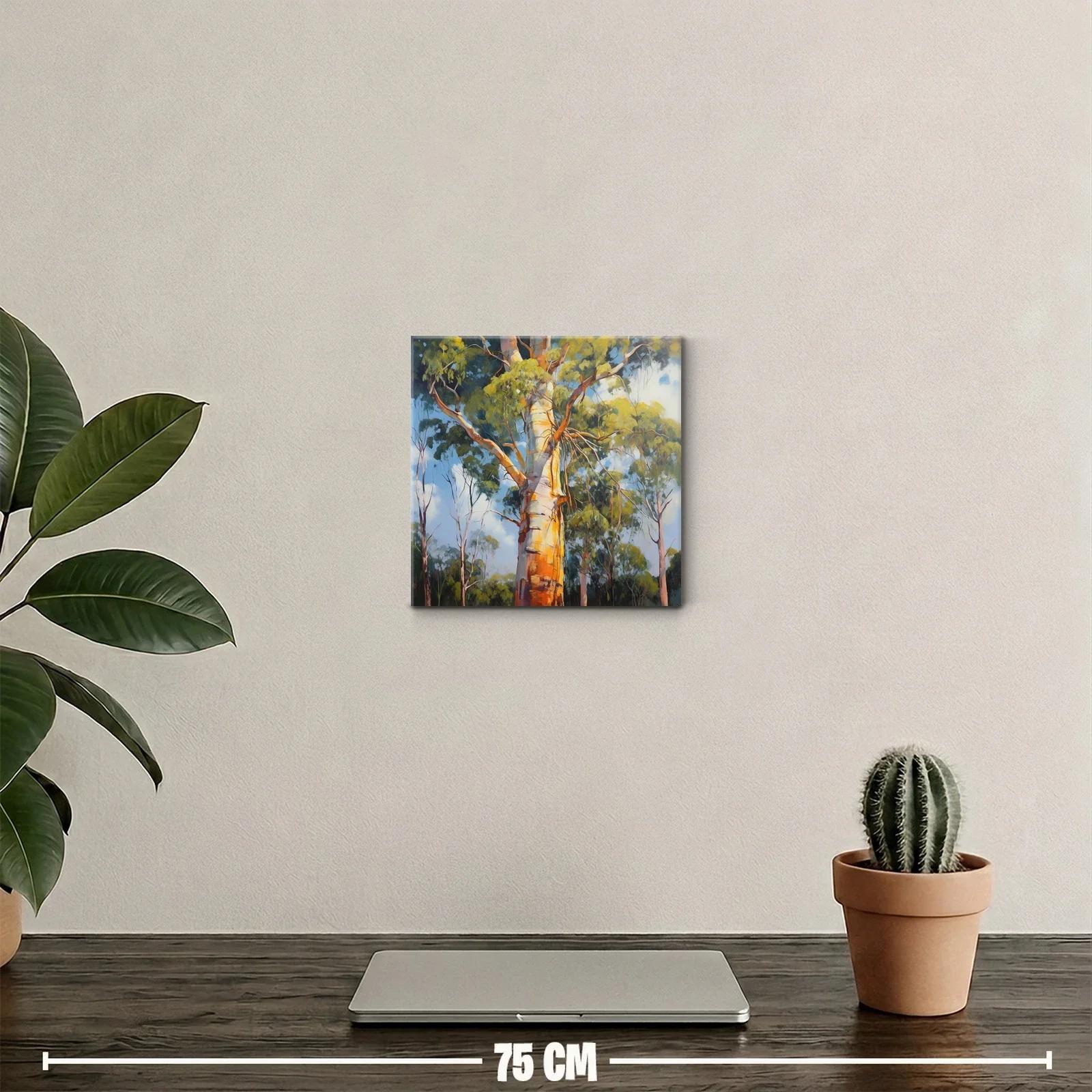 Tronco de árbol iluminado por luz natural vibrante — miniatura 2