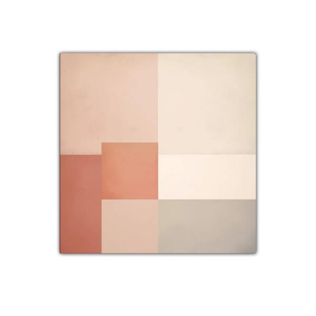 Composición geométrica en tonos cálidos y neutros