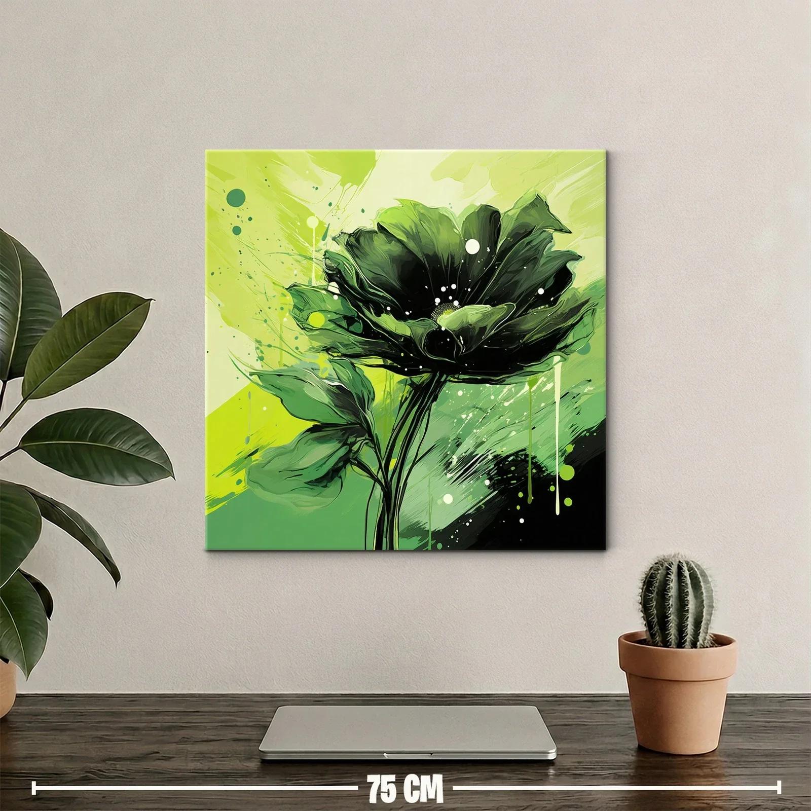 Flor vibrante en tonos verdes para ambiente natural — miniatura 2