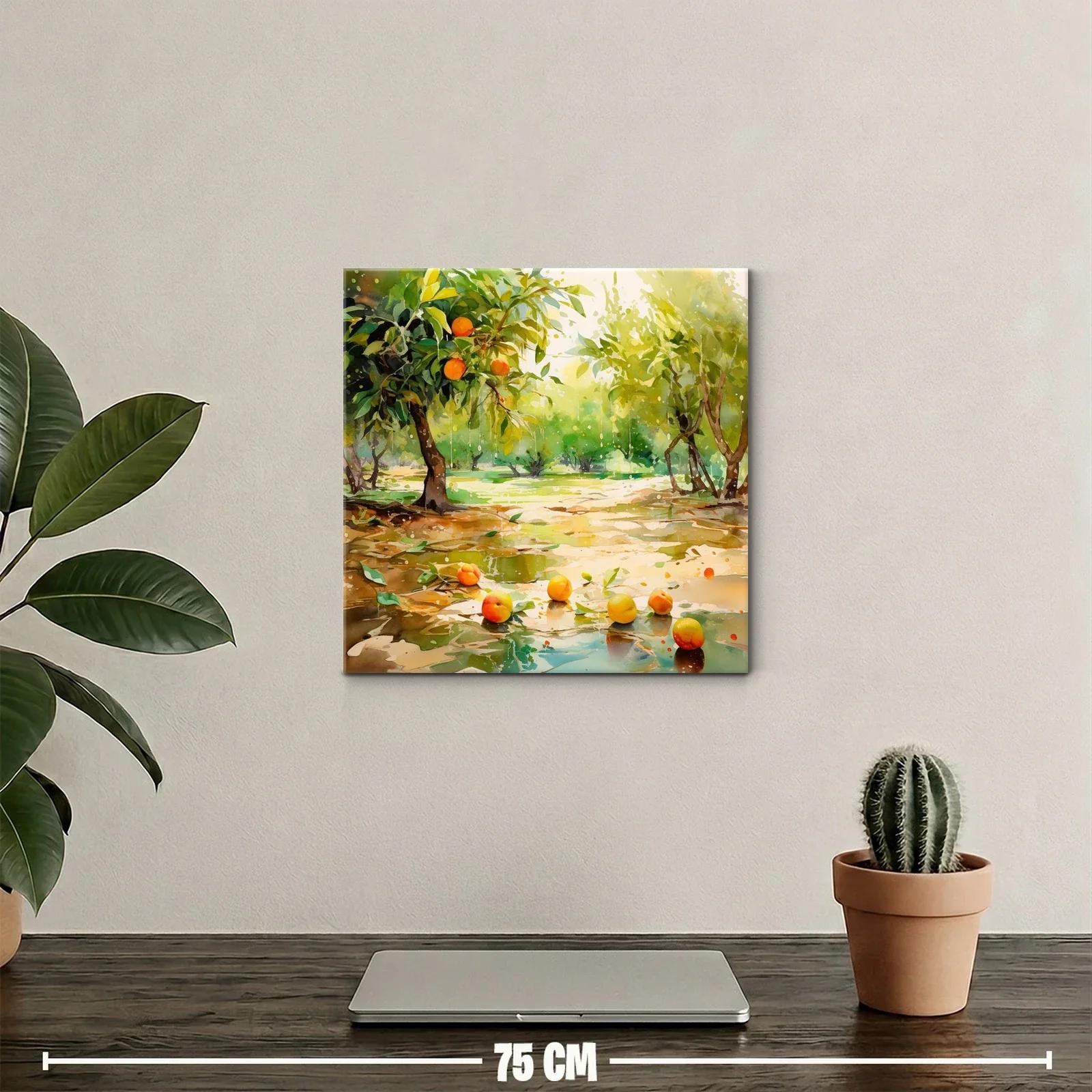 Paisaje de huerto con frutas maduras y luz natural — miniatura 2
