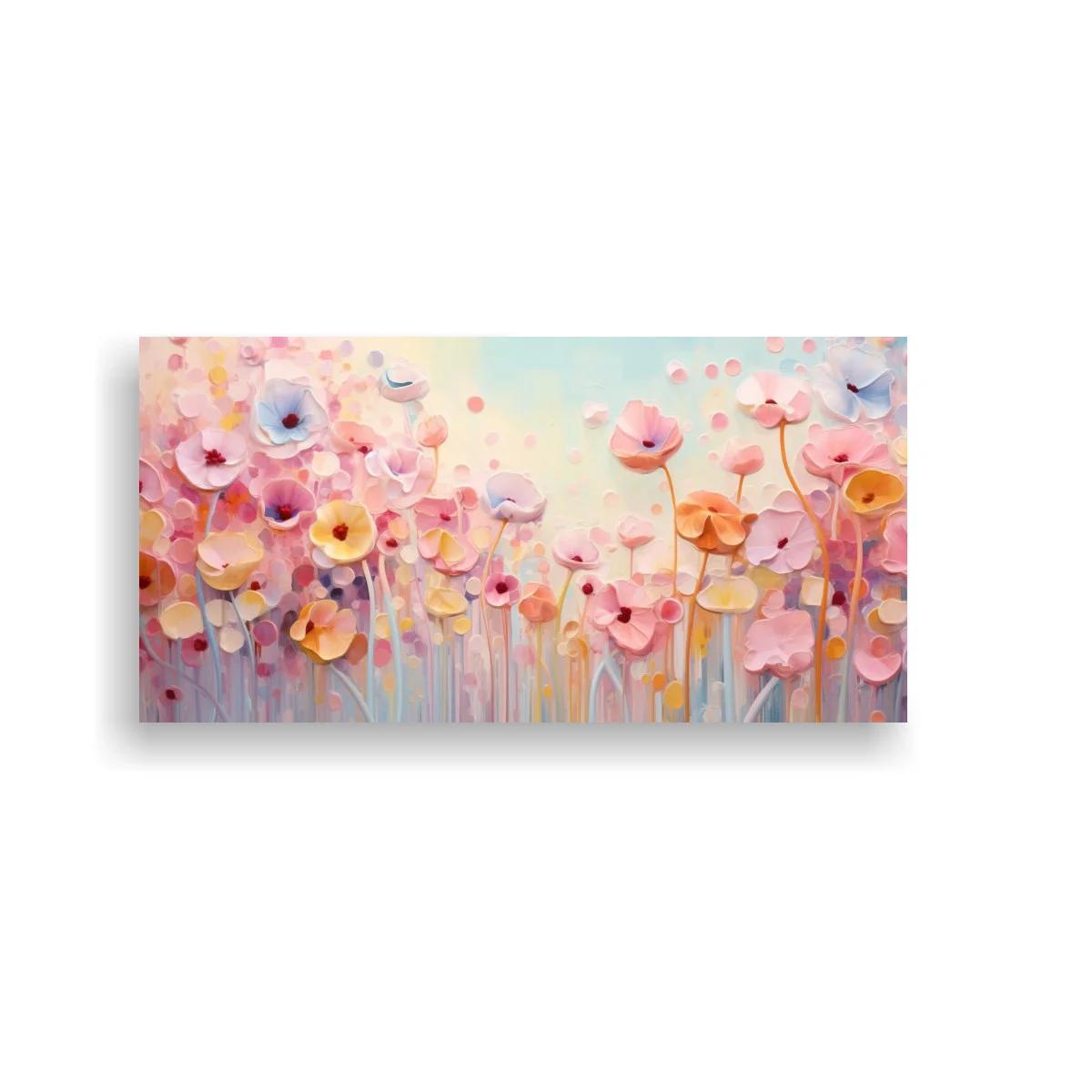 Cuadro flores rosadas con centros florales visibles