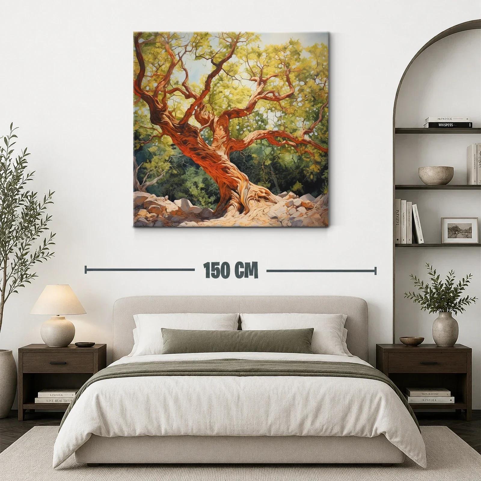 Majestuoso árbol con tronco retorcido y follaje luminoso — miniatura 3