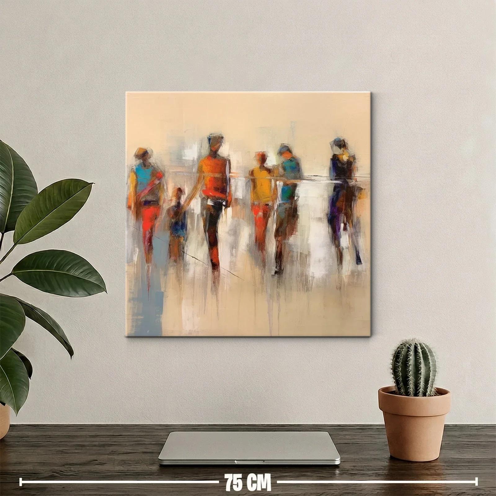 Figura abstracta con tonos cálidos para ambientes modernos — miniatura 2
