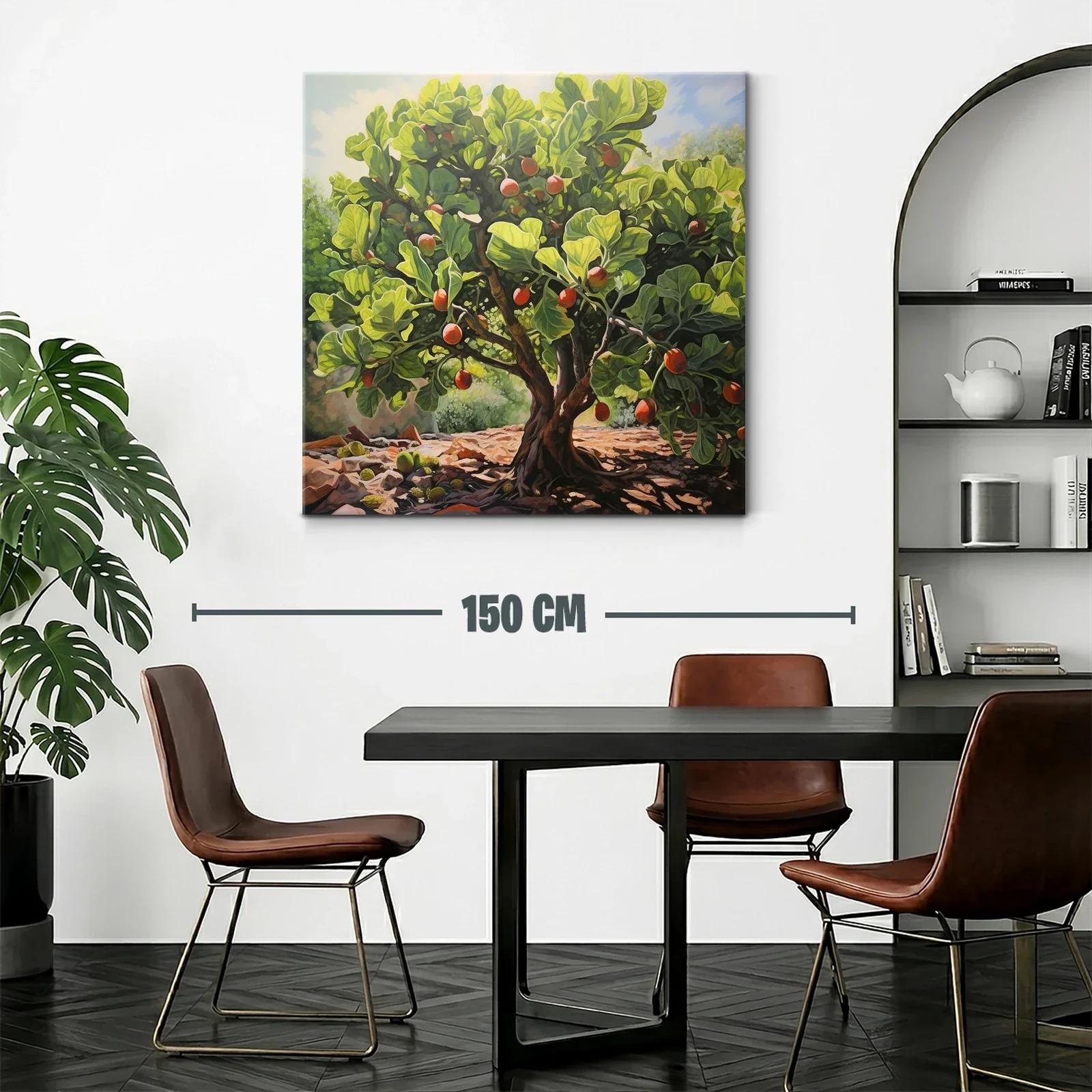Árbol frutal iluminado con hojas y frutos vibrantes — miniatura 2