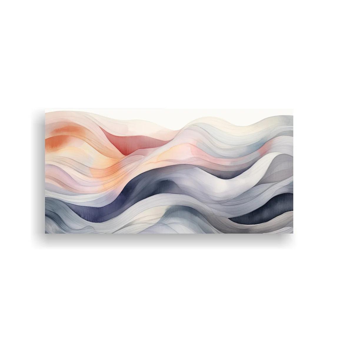 Cuadro ondas abstractas con capas onduladas