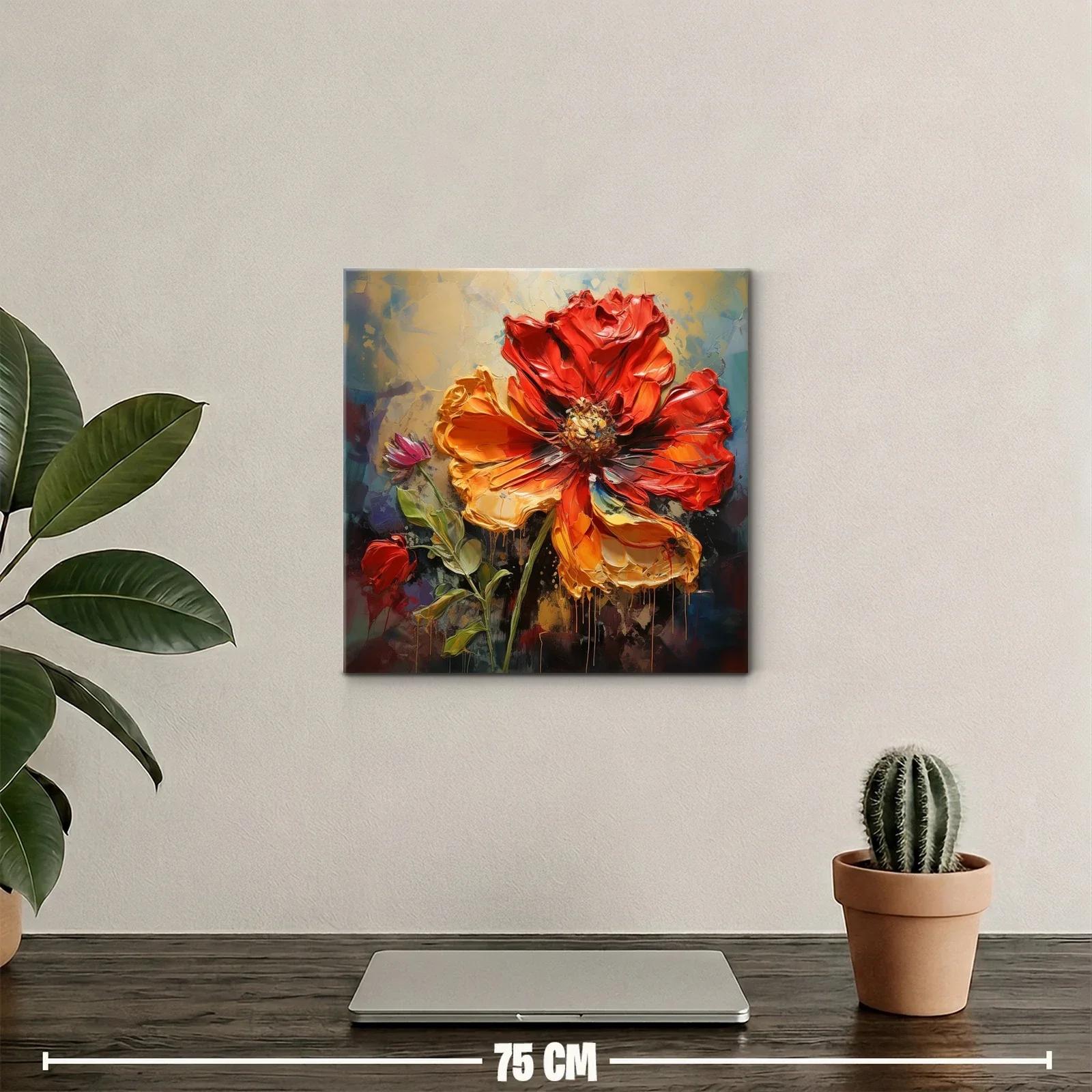 Flor intensa en tonos cálidos y vibrantes — miniatura 2