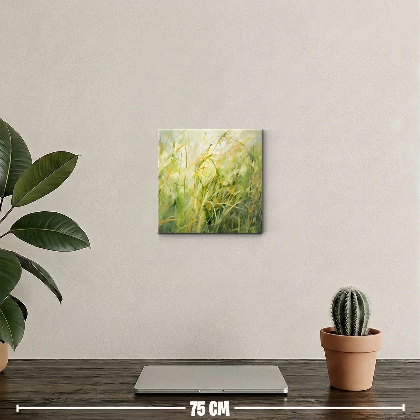 Cuadro decorativo con paisaje de hierbas y luz natural — miniatura 2
