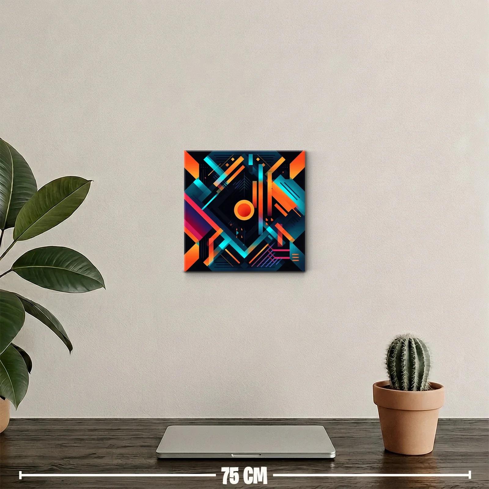 Diseño geométrico vibrante con contrastes luminosos y oscuros — miniatura 2