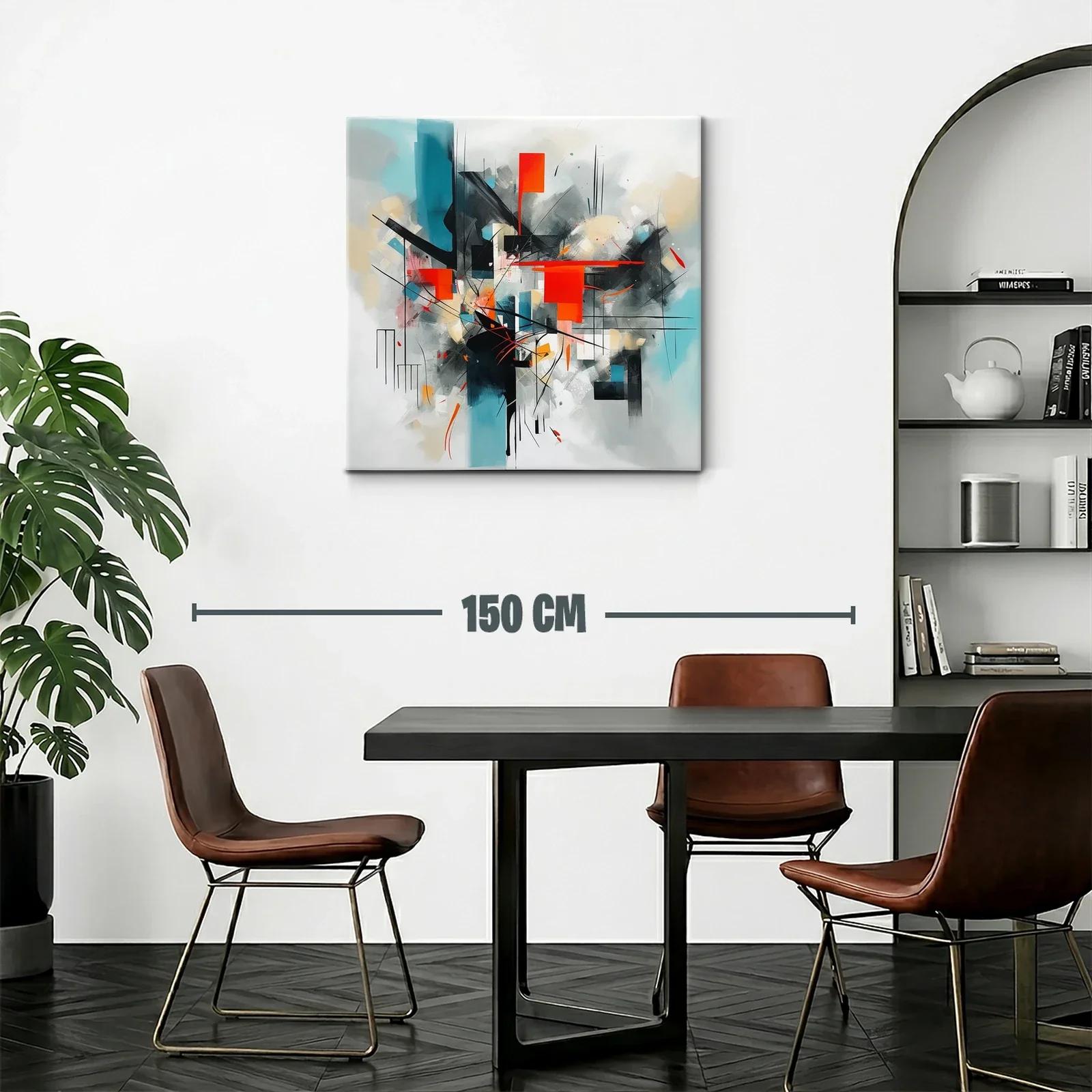 Composición abstracta con bloques vibrantes y líneas dinámicas — miniatura 2