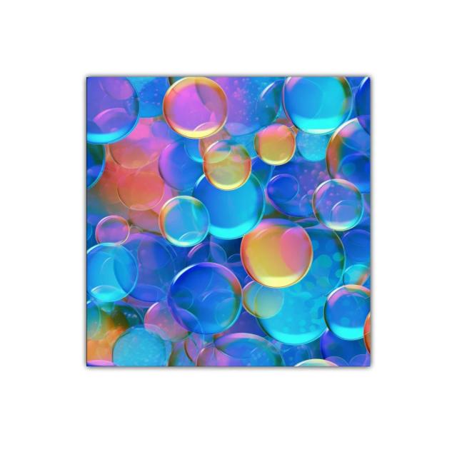 Composición vibrante de burbujas multicolor brillante