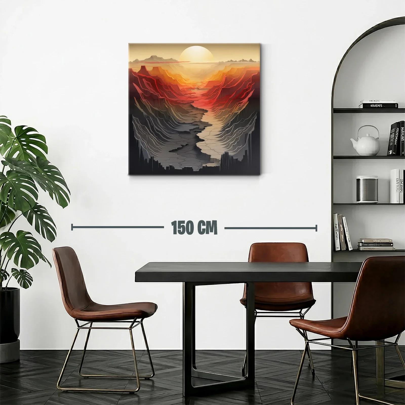Atardecer en cañón con tonos cálidos y contrastes intensos — miniatura 2