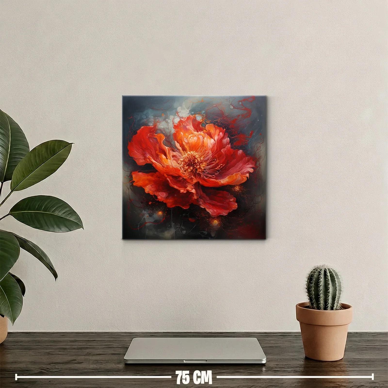 Florecer intenso en rojo vibrante con energía dinámica — miniatura 2