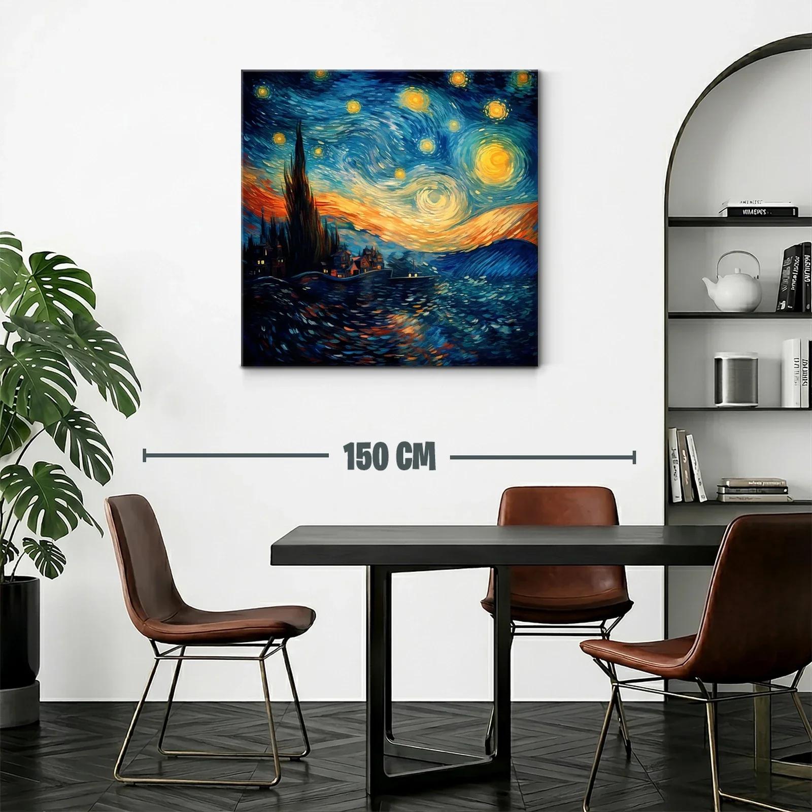 Cielo nocturno vibrante con estrellas y horizonte iluminado — miniatura 2