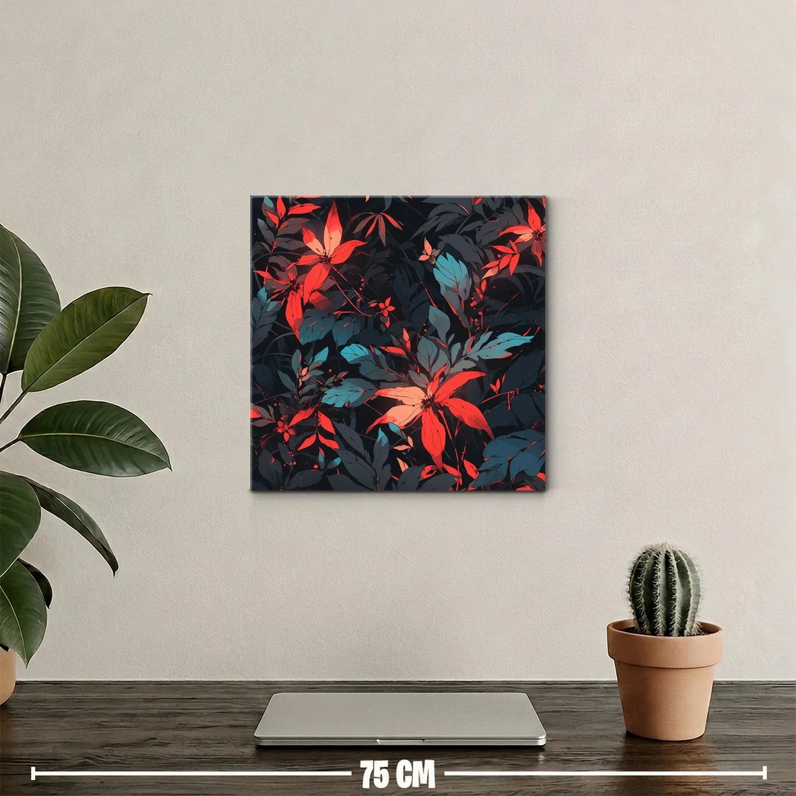 Flores rojas vibrantes sobre fondo oscuro elegante — miniatura 2