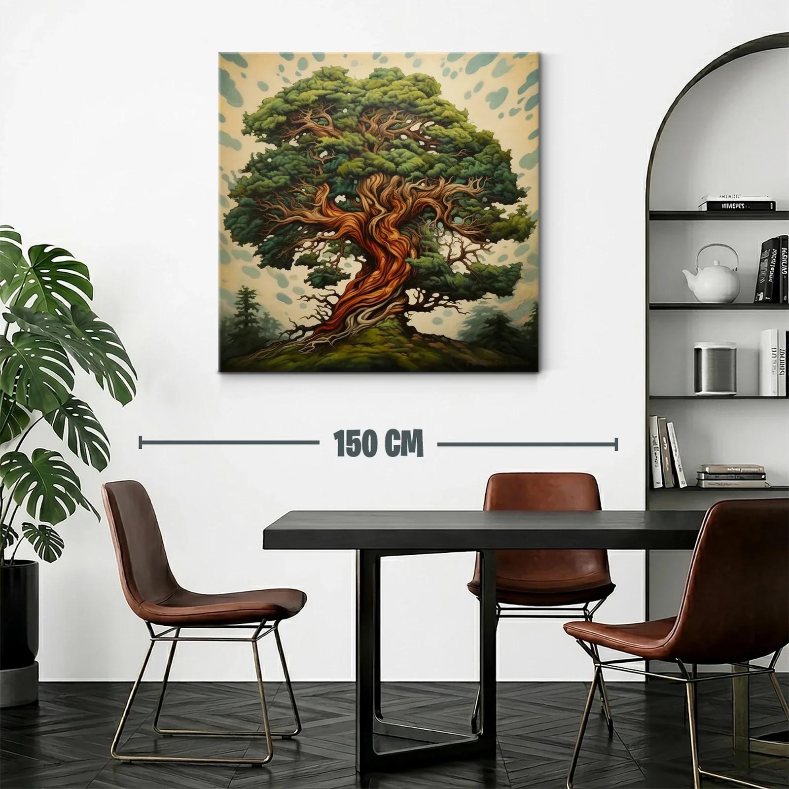 Árbol majestuoso con tronco en espiral y follaje verde intenso — miniatura 2