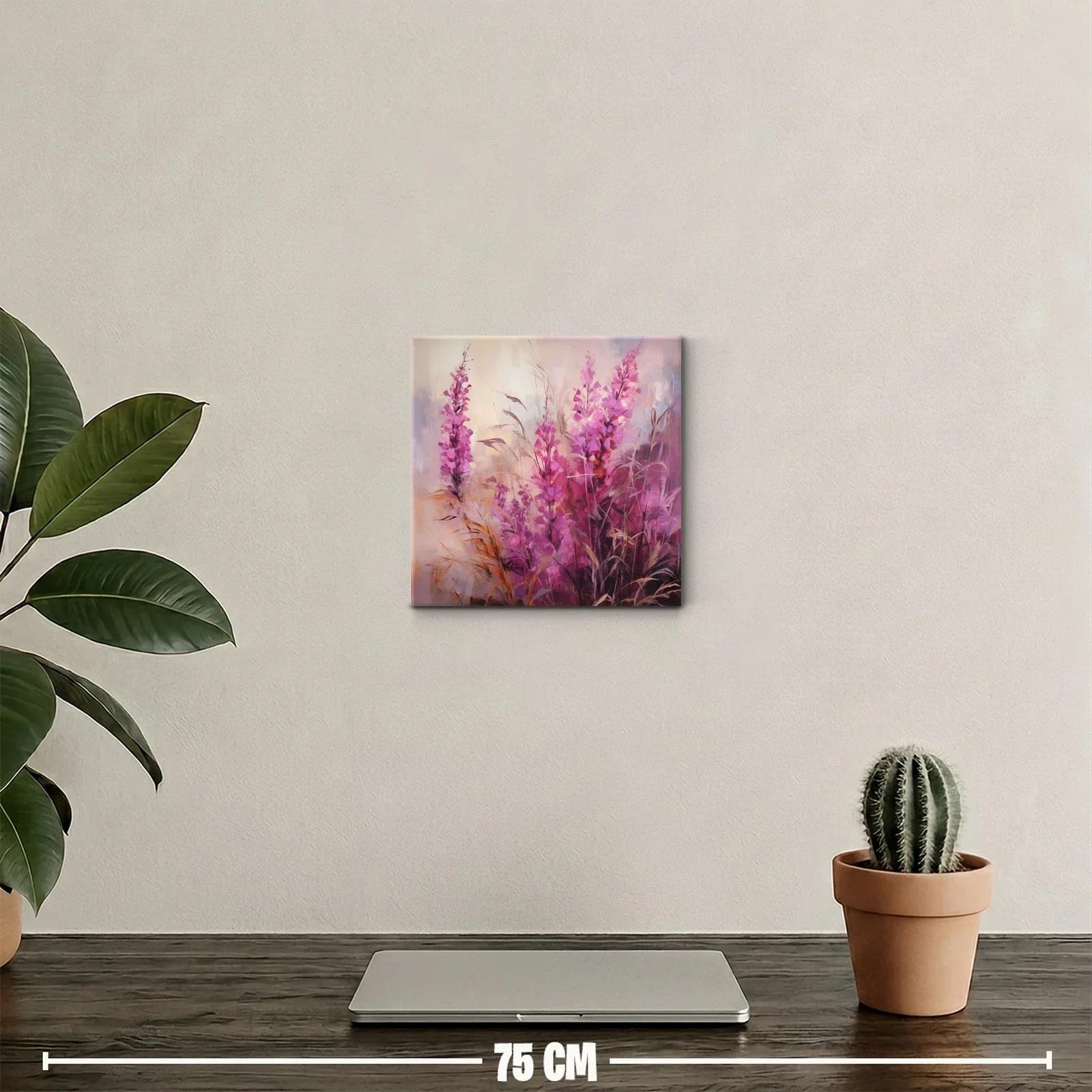 Cuadro floral en tonos violetas para decoración elegante — miniatura 2