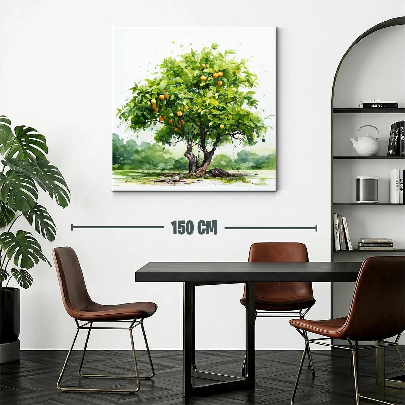 Árbol de frutas naranjas en paisaje natural sereno — miniatura 2