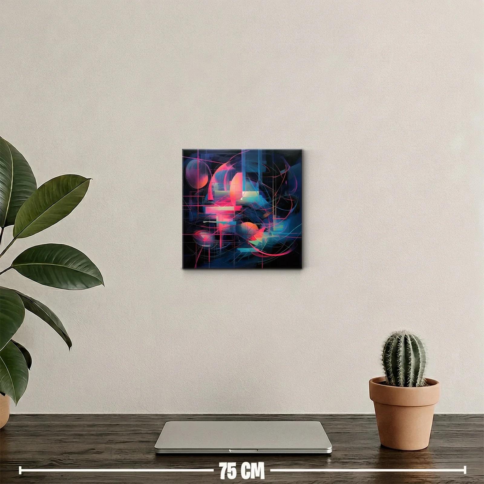 Composición abstracta en tonos vibrantes y oscuros — miniatura 2