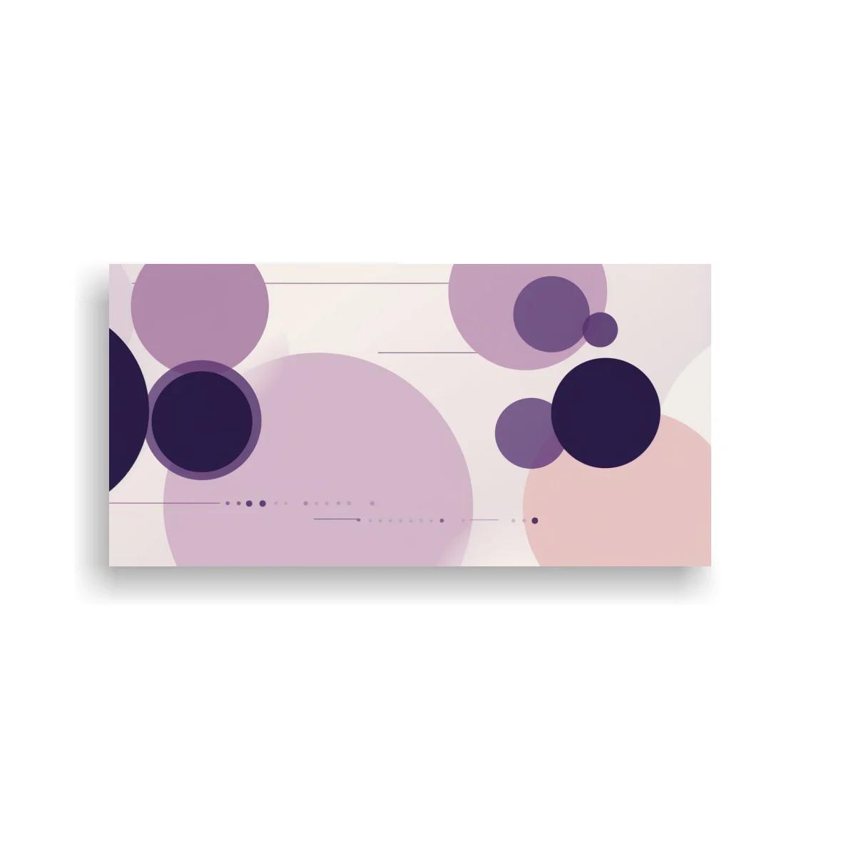 Cuadro círculos superpuestos en lila y morado