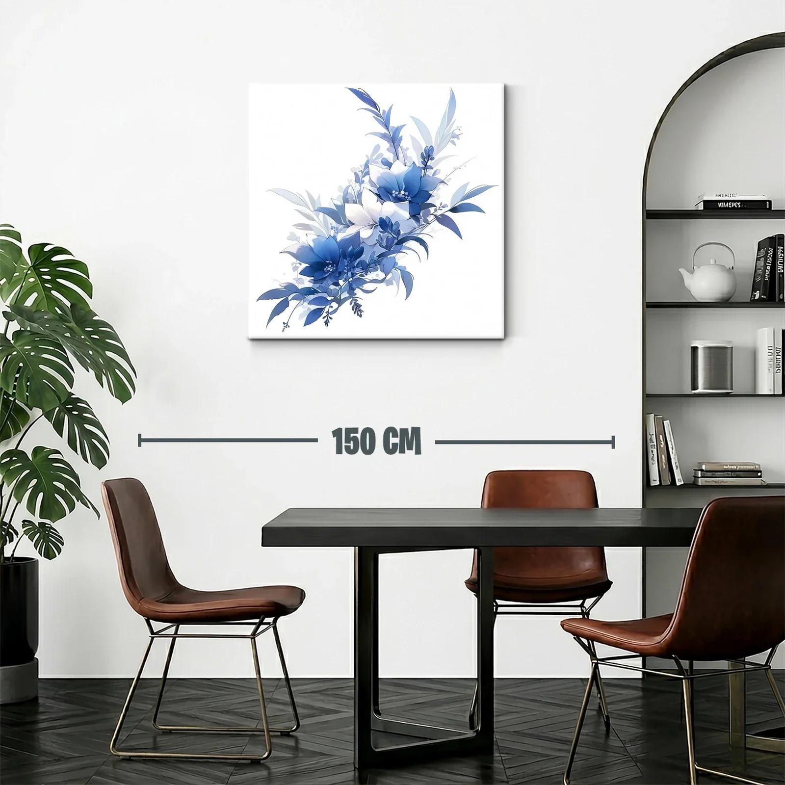 Composición floral elegante en tonos azules y blancos — miniatura 2