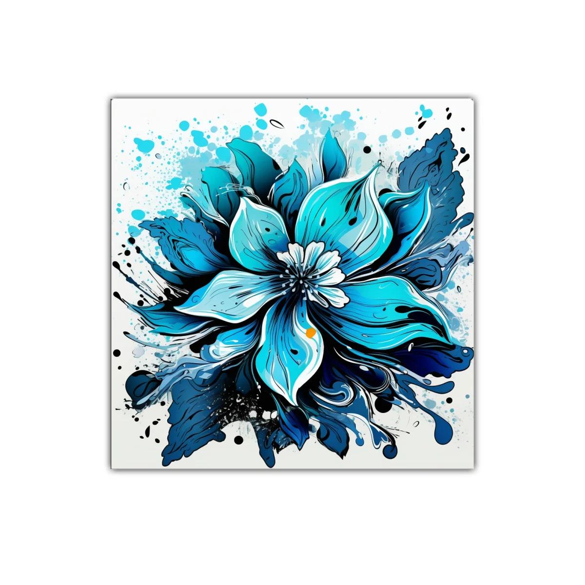 Impresionante flor azul con explosión de color vibrante — imagen principal