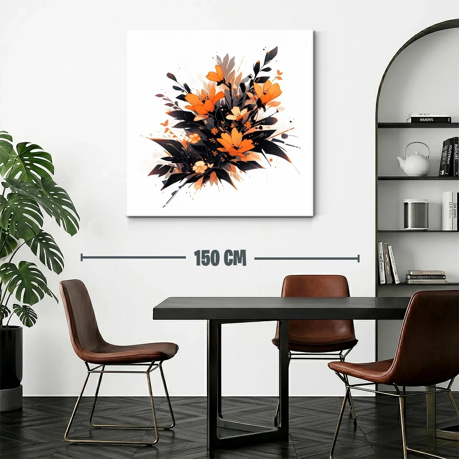 Ramo vibrante de flores naranjas y negras moderno — miniatura 2