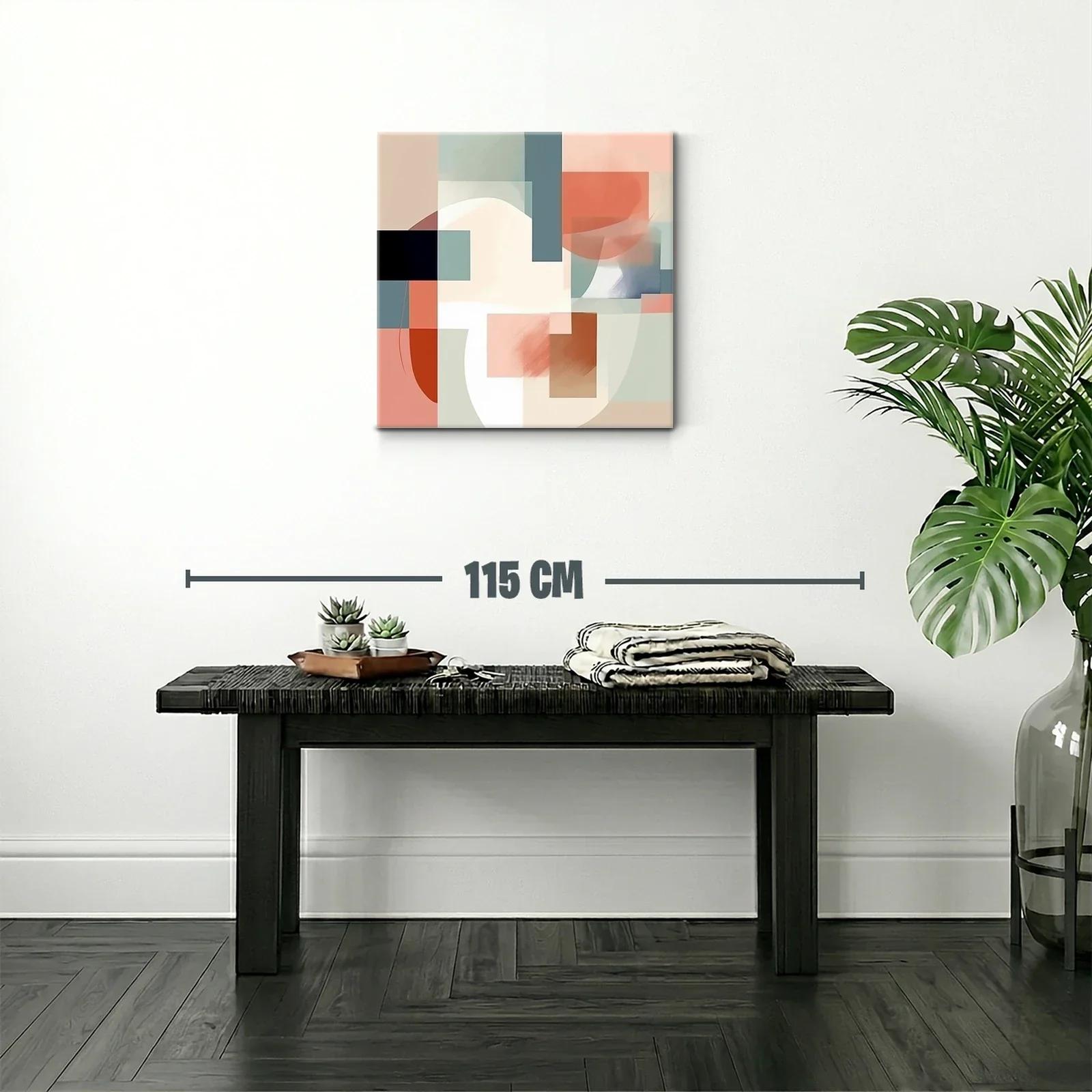 Composición abstracta con tonos cálidos y formas geométricas — miniatura 2