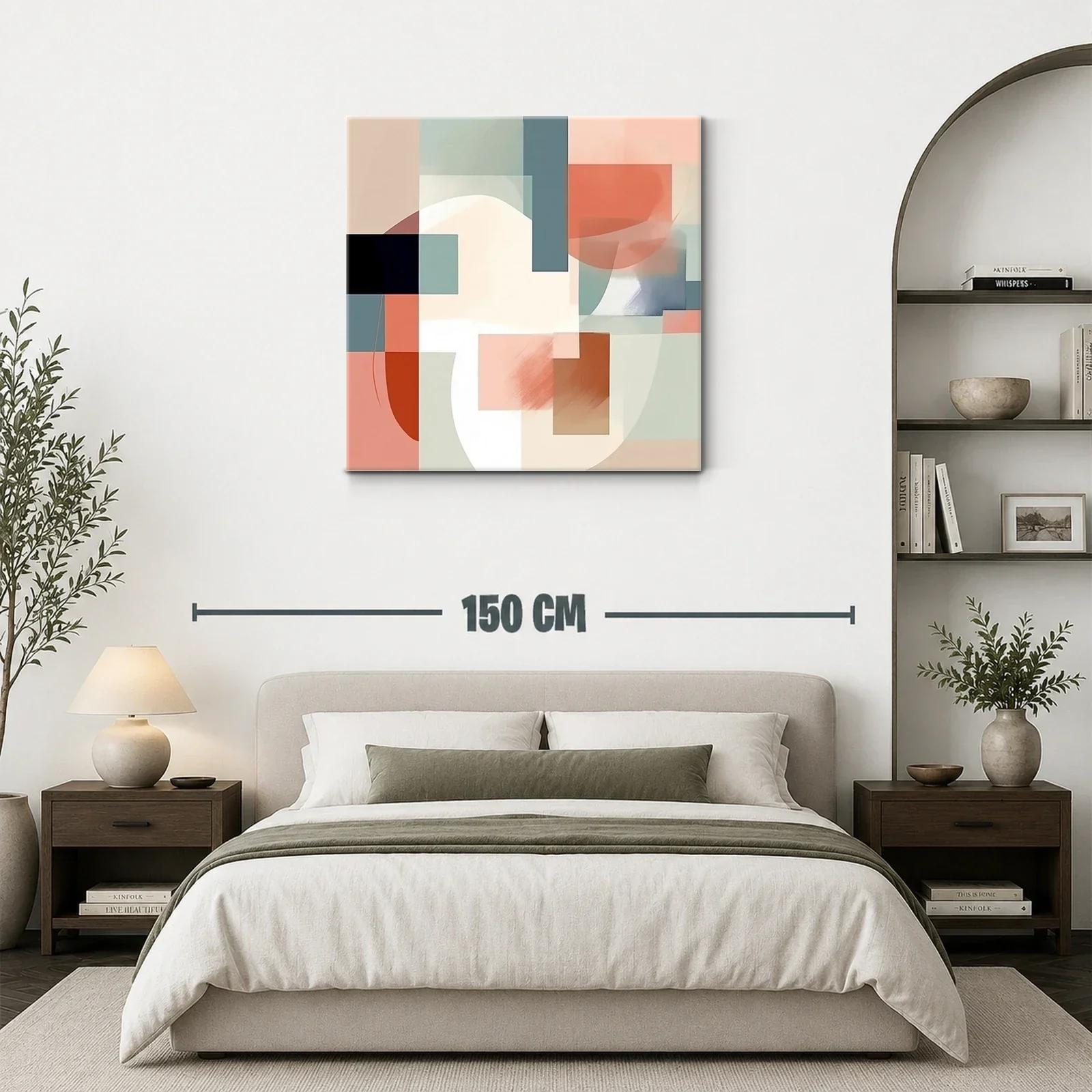 Composición abstracta con tonos cálidos y formas geométricas — miniatura 3