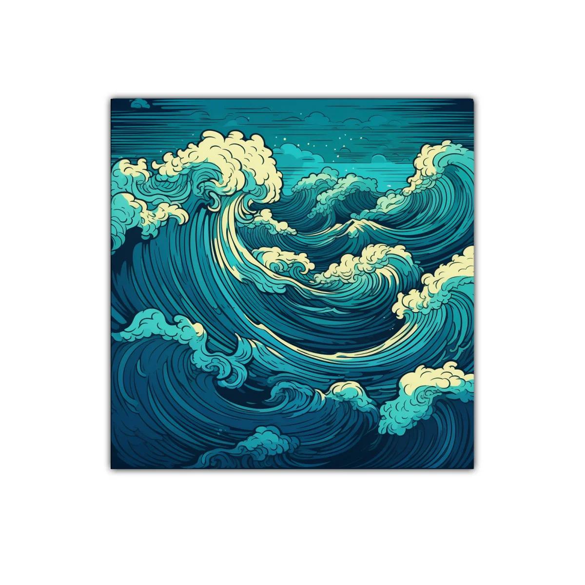 Mar en movimiento con olas cremosas y fluidez vibrante — imagen principal